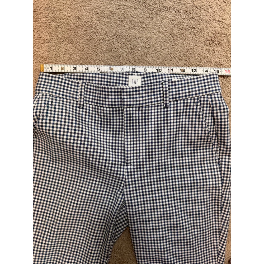 Womens GAP Black White Gingham Signature Skinny Ankle Pants 6 Preppy Cottagecore